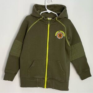 Gymboree Boys Y2K Nordic Troopers Full Zip Green Hooded Sweatshirt Jacket Size 4